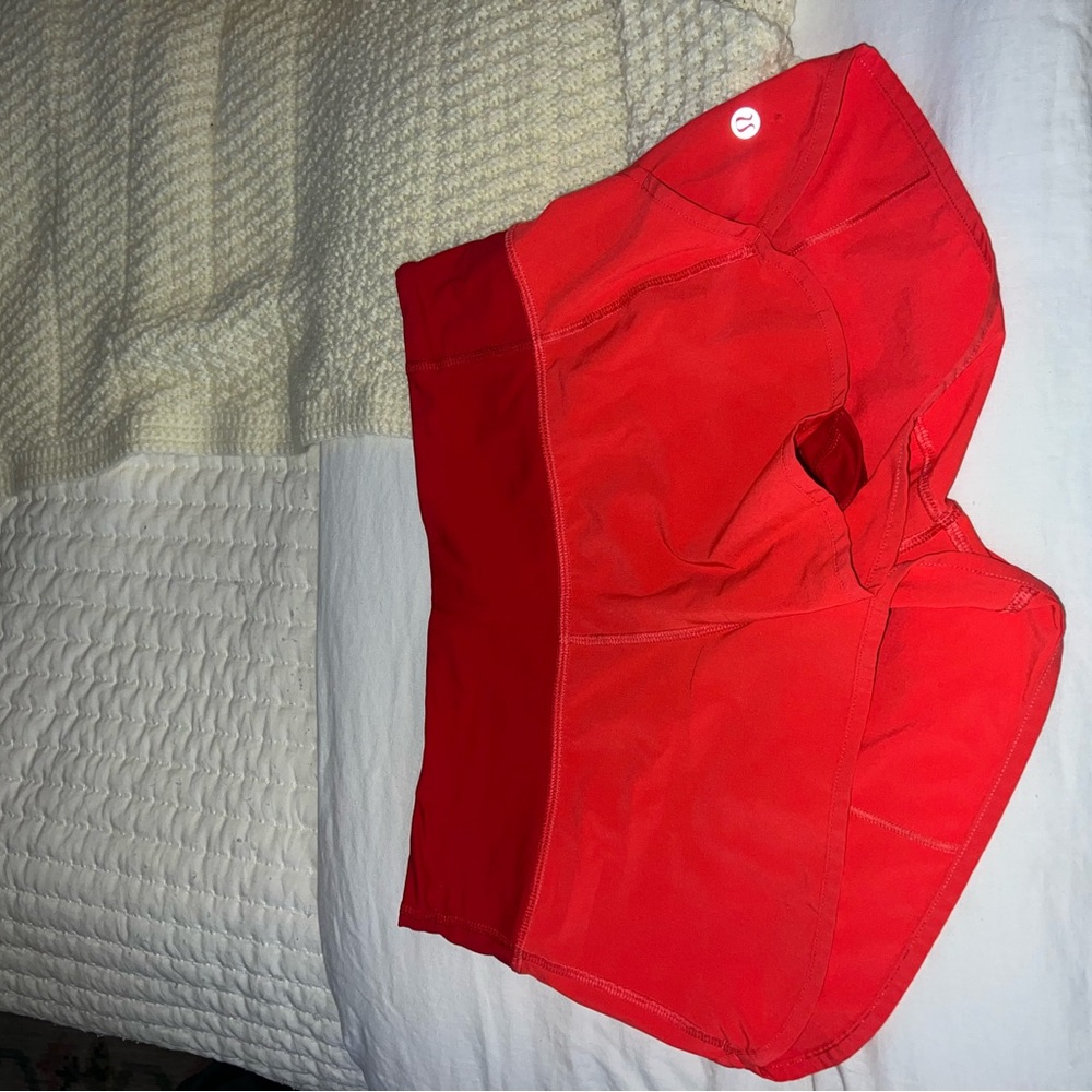 Red Lululemon Shorts - Picture 2 of 4